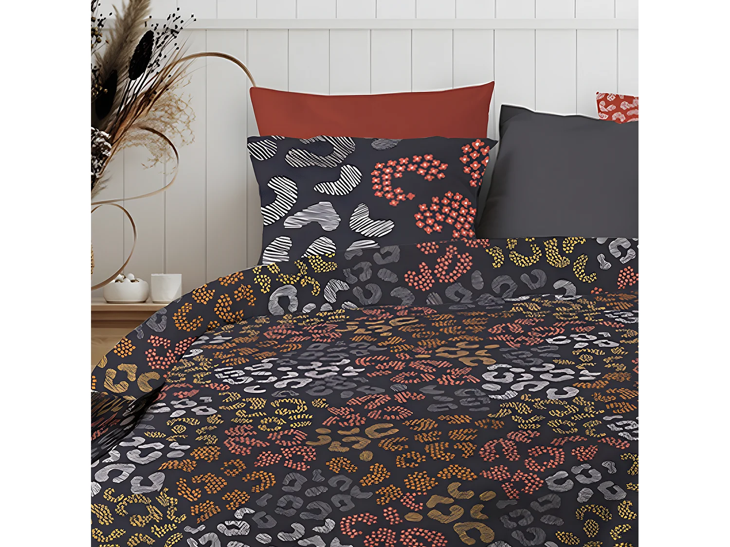 Parure de drap plat 270x290 3 pièces Coton Onalia