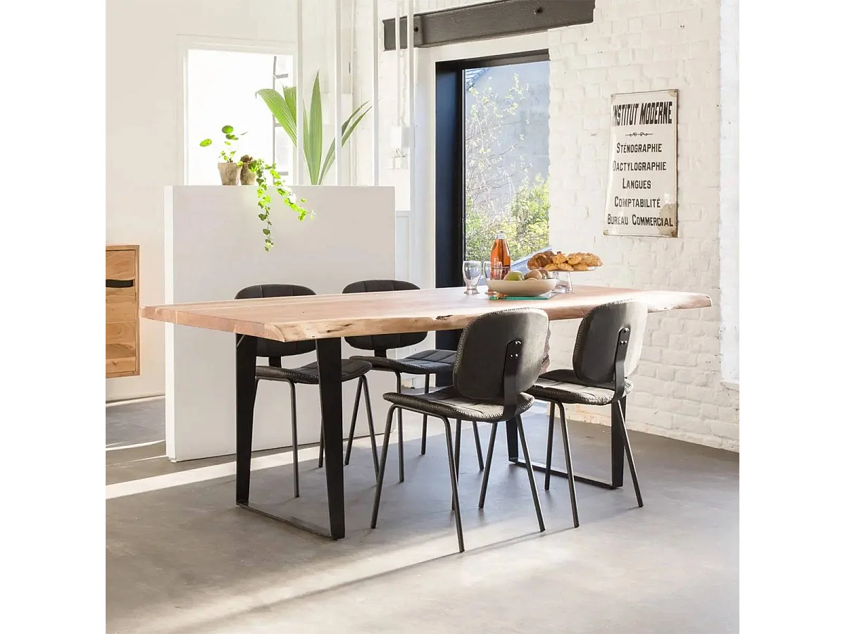 Table à manger en bois d'acacia 200 cm Tree