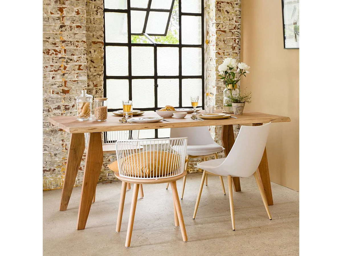 Table à manger en bois d'acacia Loriane