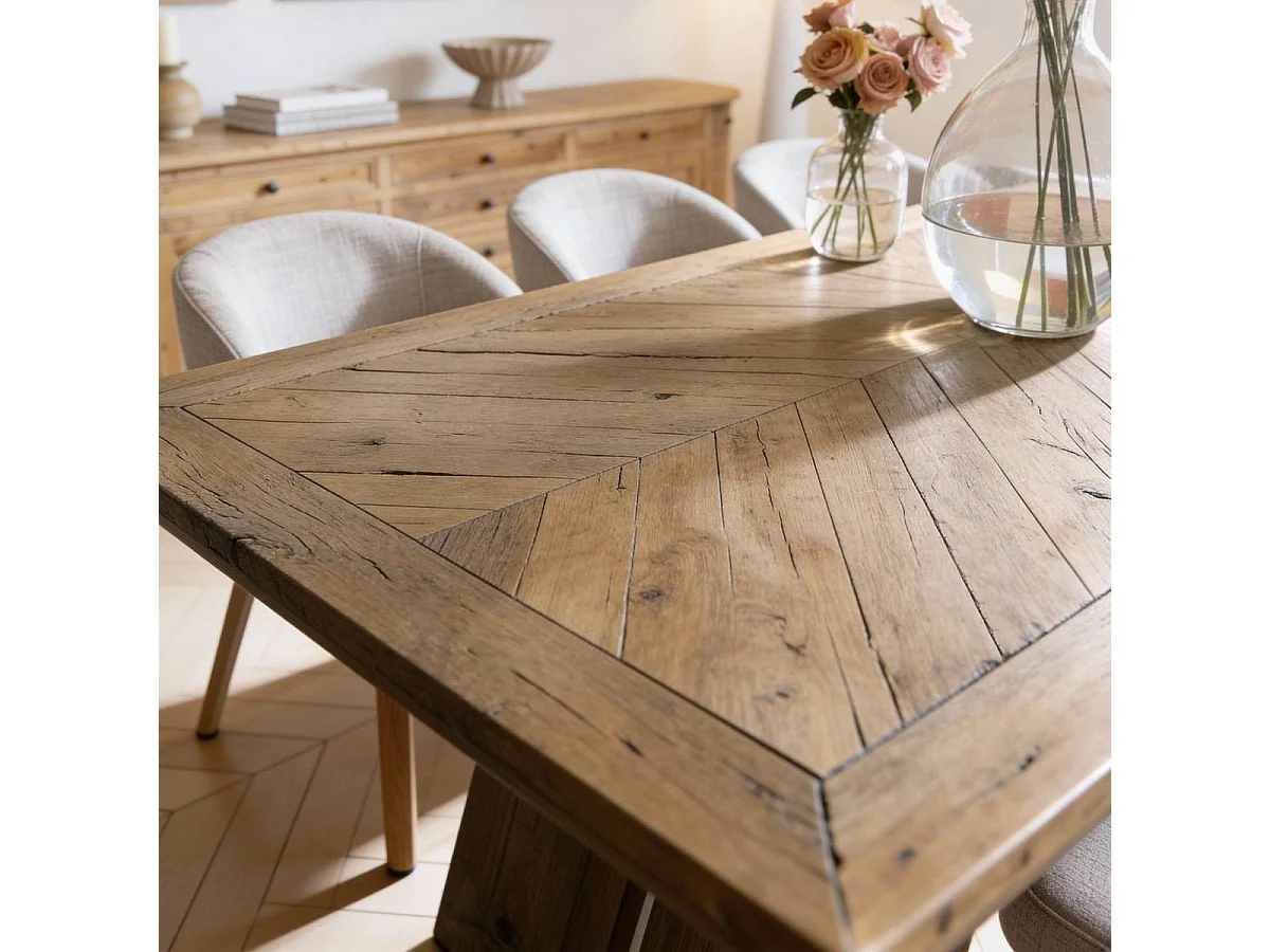 Table à manger en bois recyclé Blaise