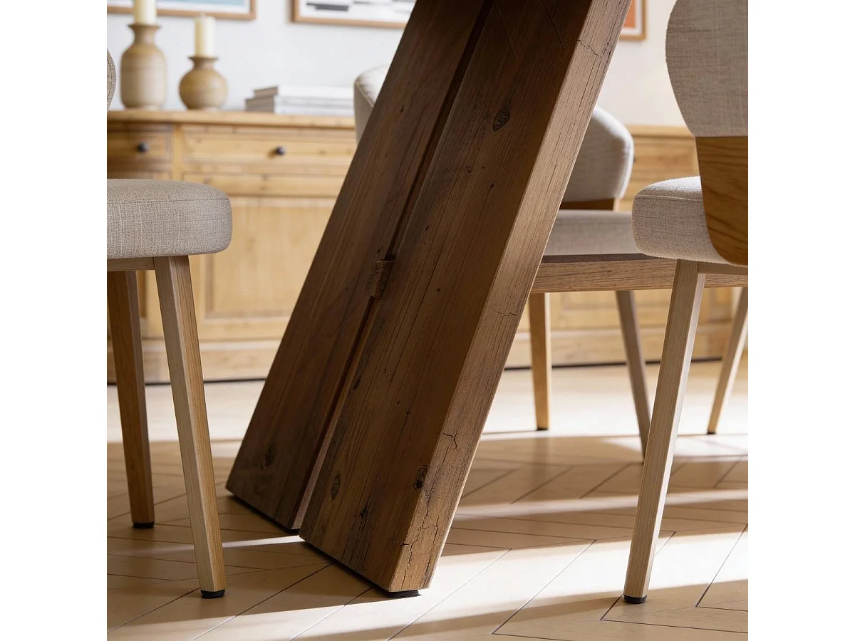Table à manger en bois recyclé Blaise