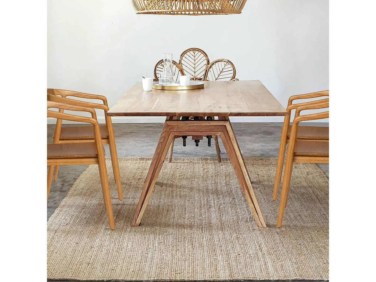Table à manger en bois d'acacia Noa