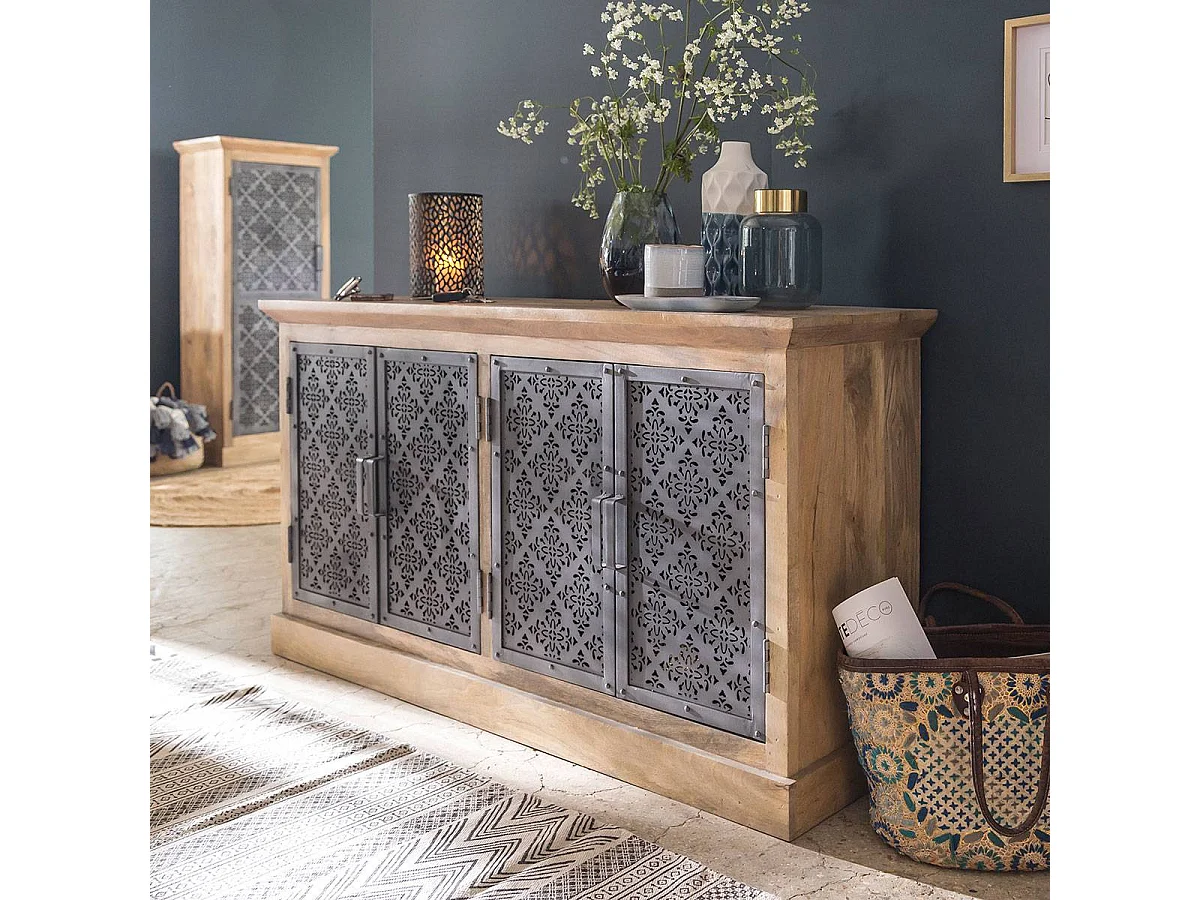 Buffet enfilade en bois de manguier Sahara