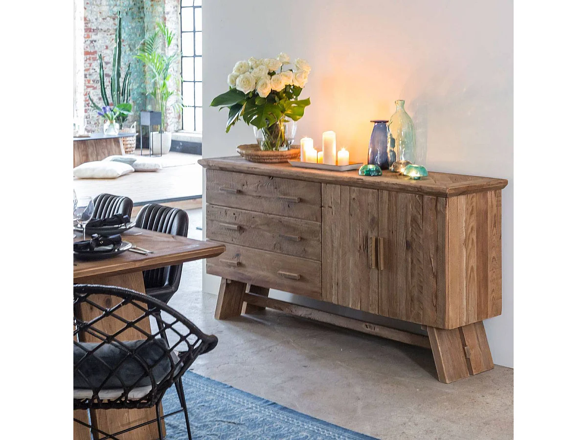 Buffet en bois recyclé 2 portes Blaise