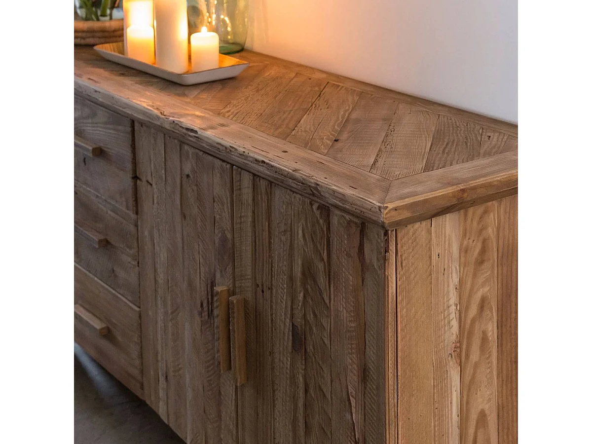 Buffet en bois recyclé 2 portes Blaise
