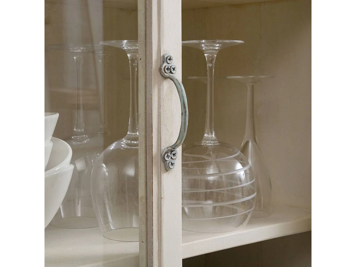 Vaisselier en bois de manguier blanchi Cuzco