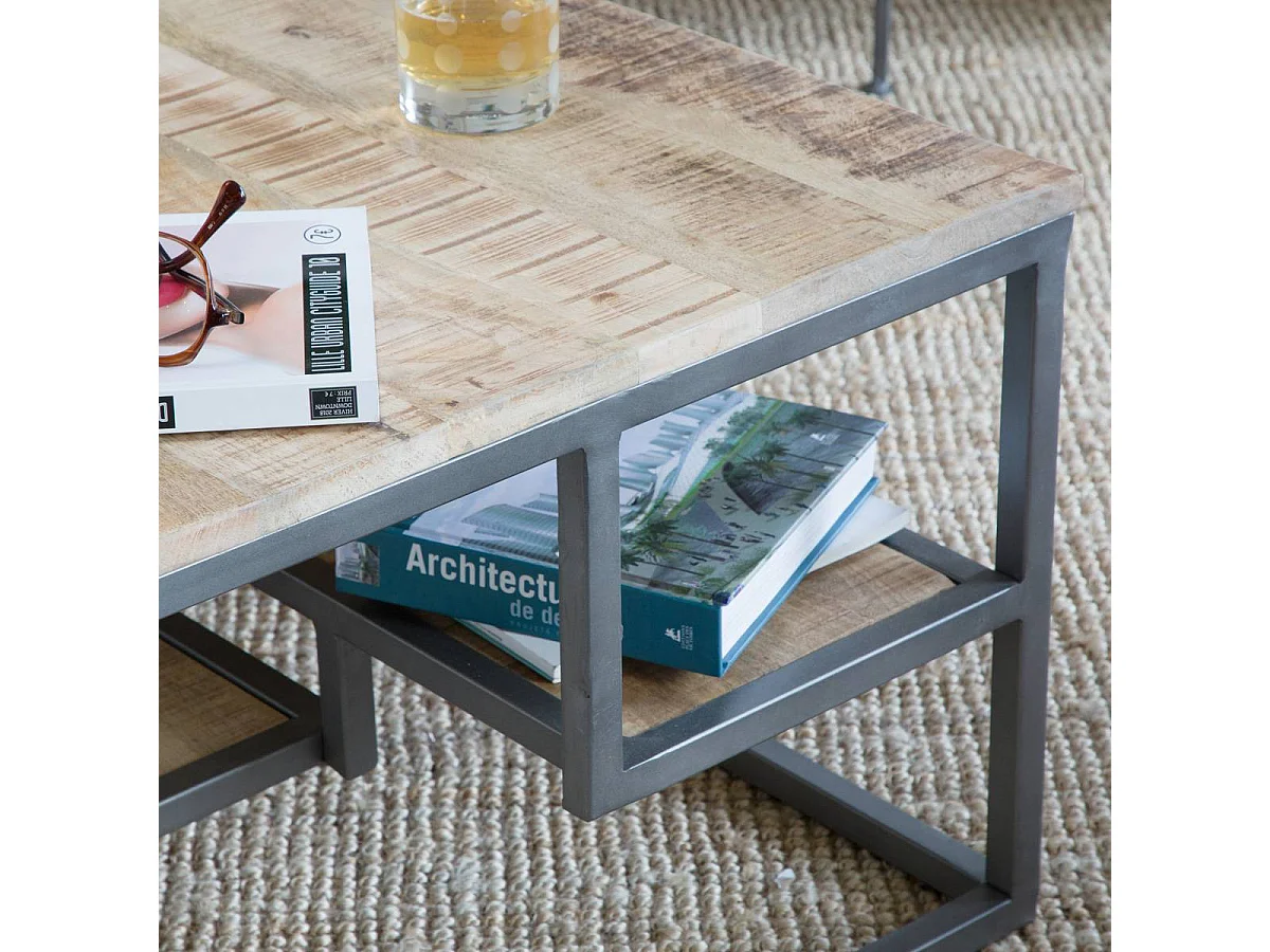 Table basse en bois de manguier Carolane