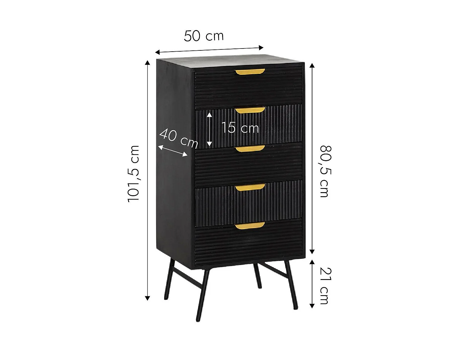 Chiffonnier en bois de manguier James