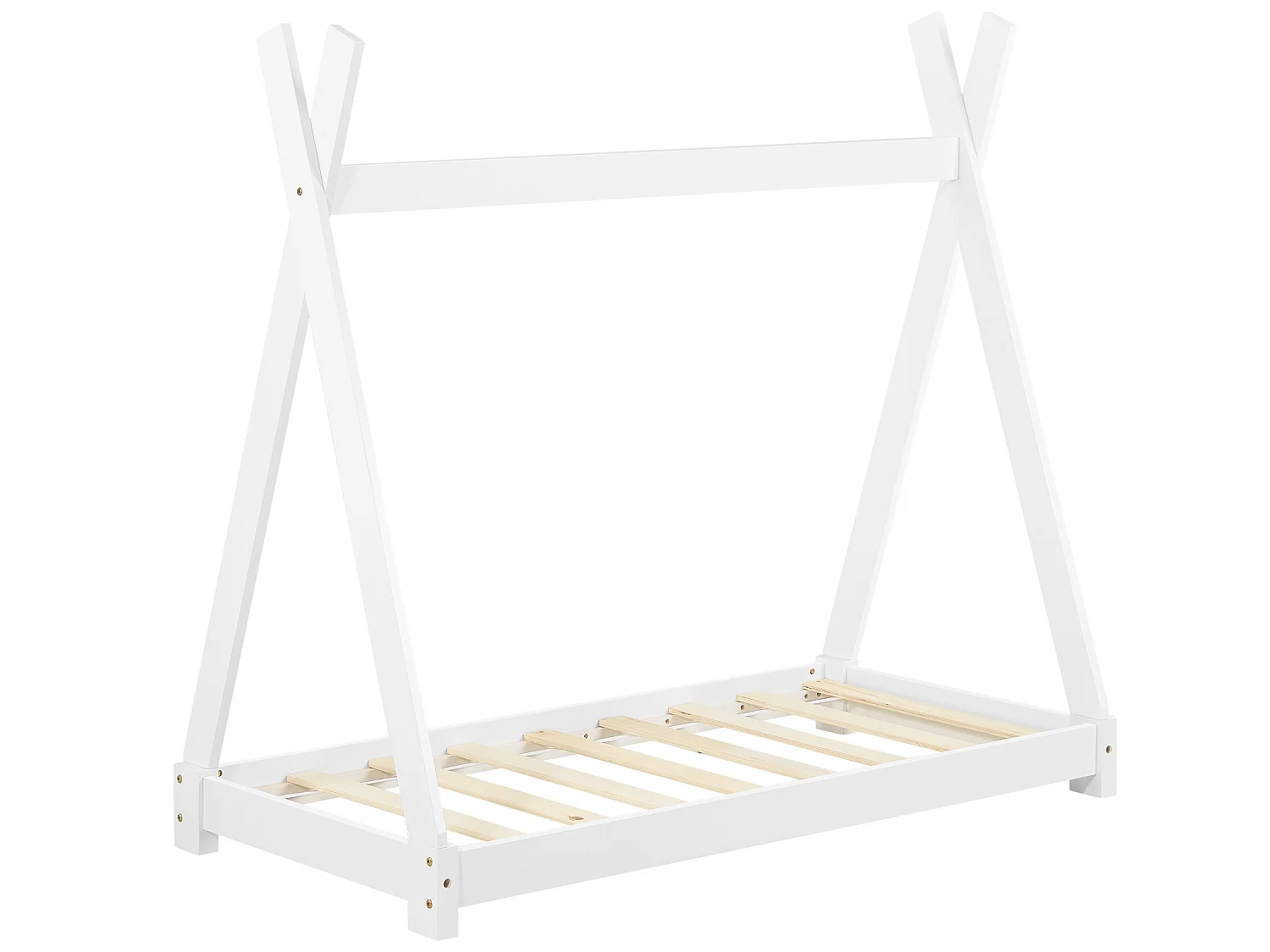 Lit Tipi Pour Enfants Avec Matelas Orthopédique Onejda Blanc 70 X 140 Cm