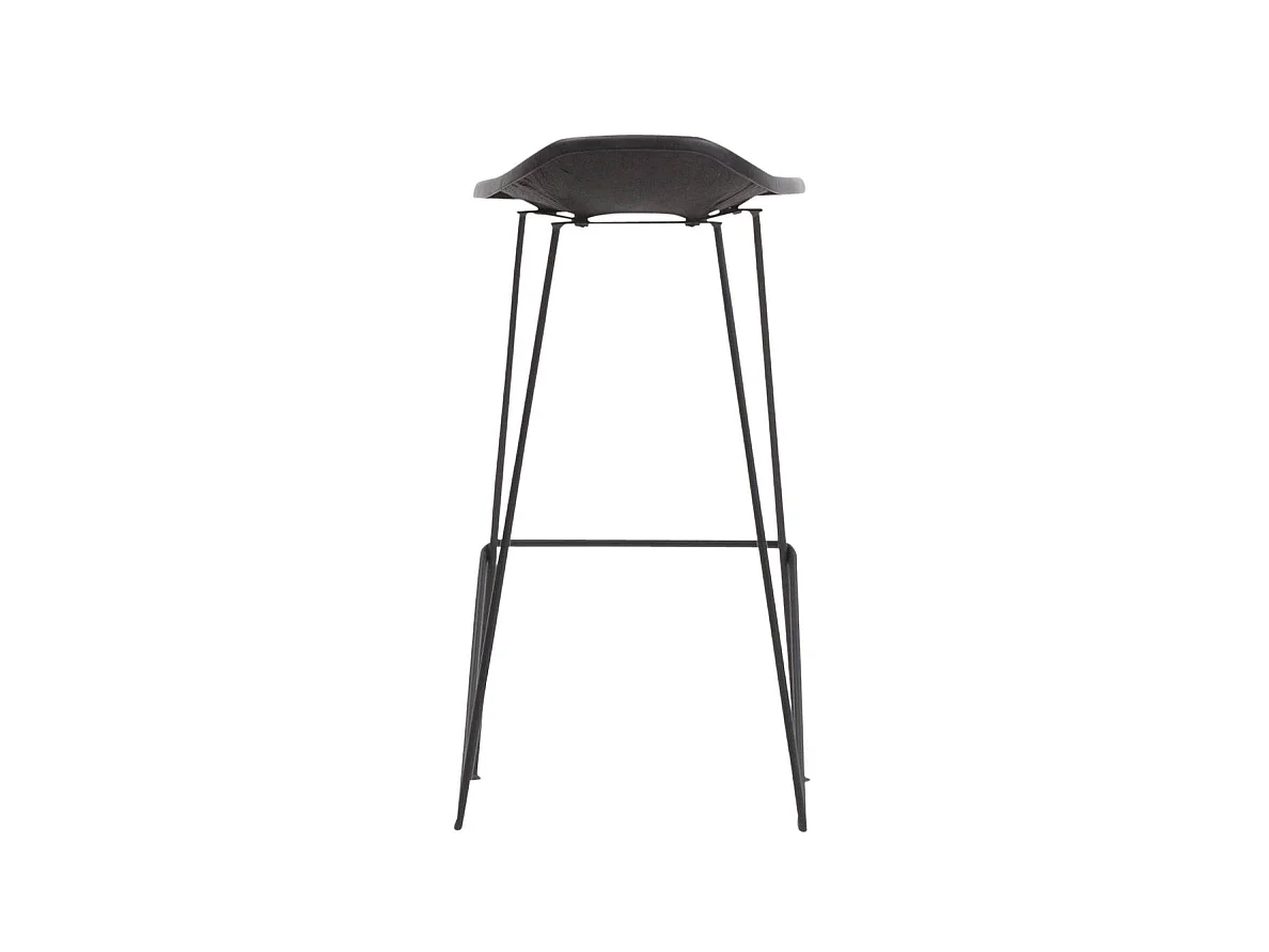 Tabouret de bar en cuir noir Archi