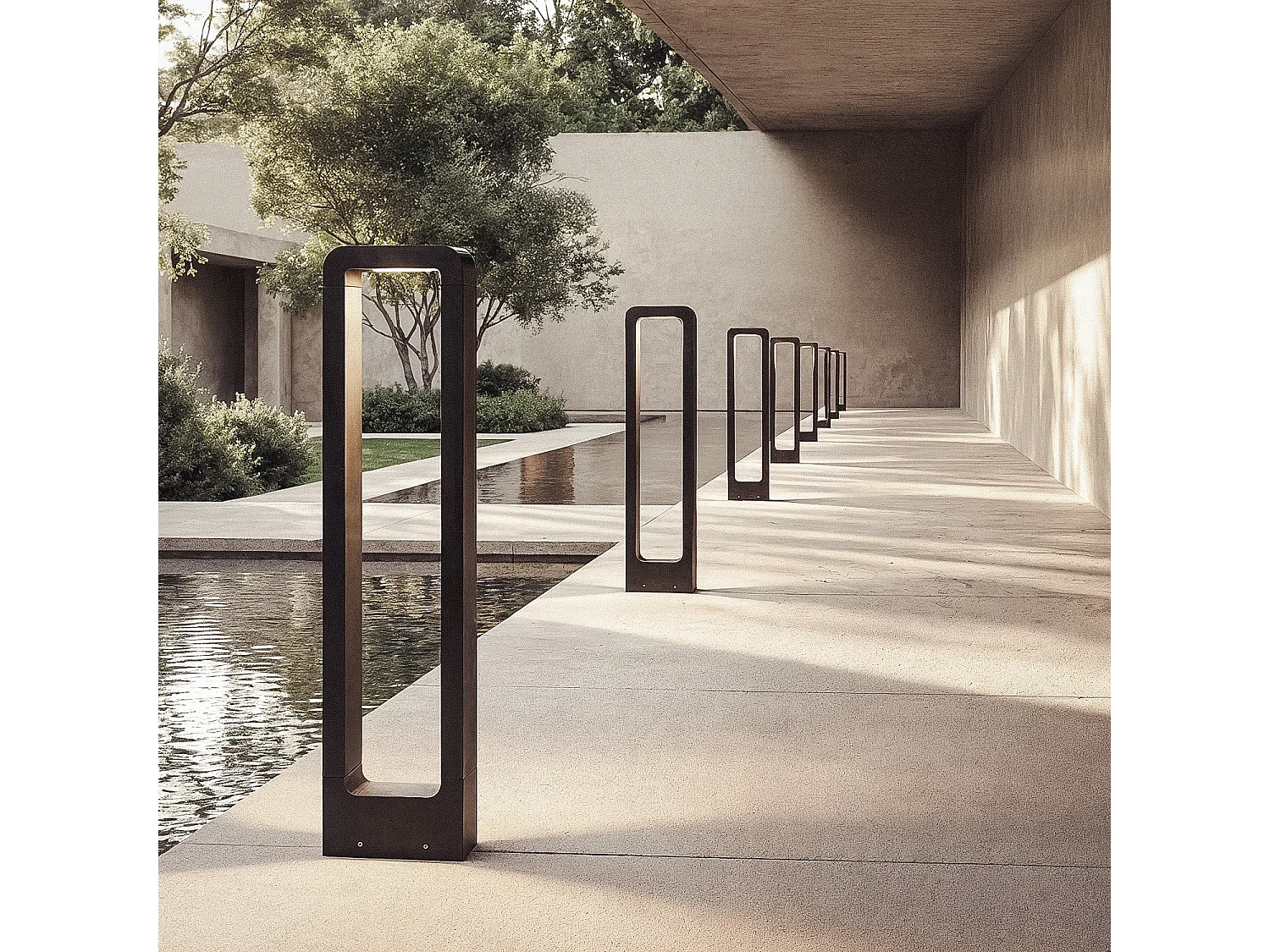 Lampioncino per Esterni LED Superficie 7W 60cm Axel 3000K Bianco Caldo