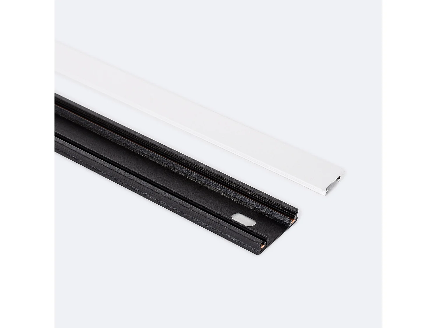 Rail Magnétique 25mm Extra-Plat en Saillie 48V 1m  Noir / Blanc