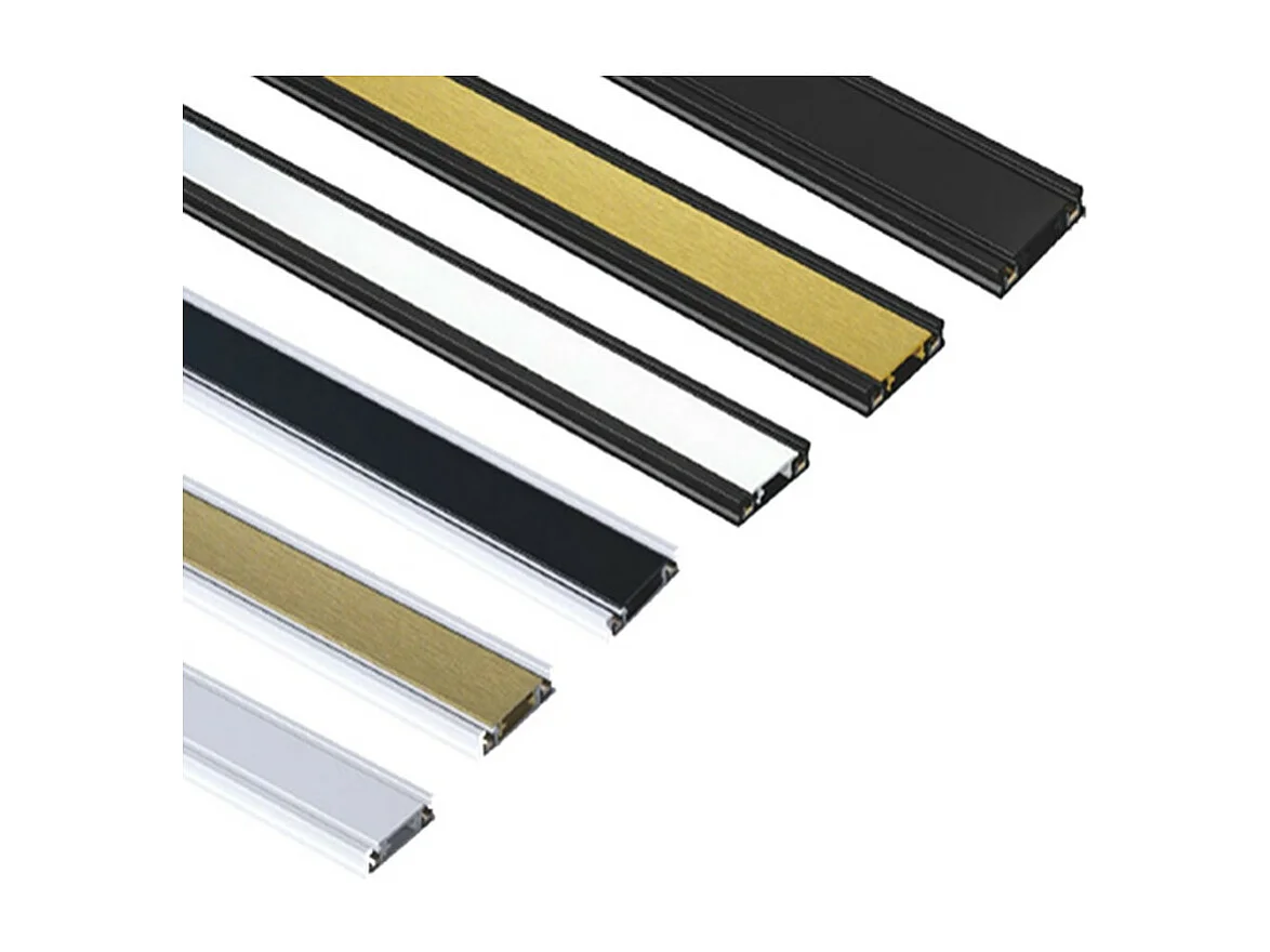 Rail Magnétique 25mm Extra-Plat en Saillie 48V 1m  Noir / Blanc