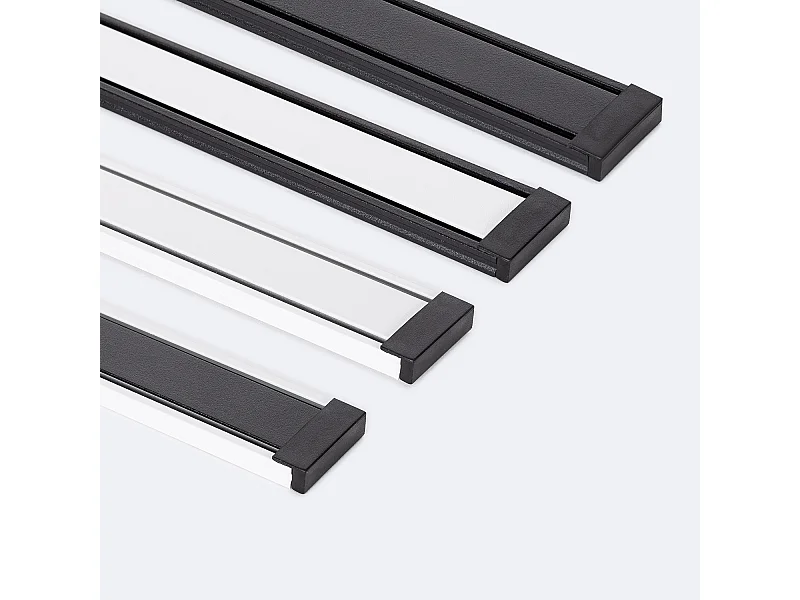 Rail Magnétique 25mm Extra-Plat en Saillie 48V 1m  Noir / Blanc