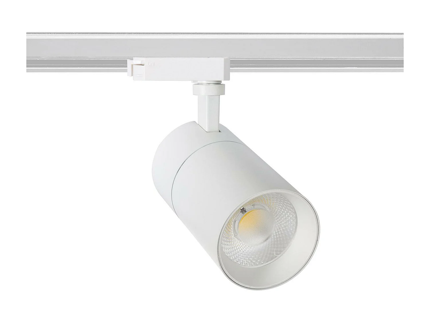 Spot LED sur Rail Monophasé 20W Mallet Dimmable Blanc 3000K Blanc chaud