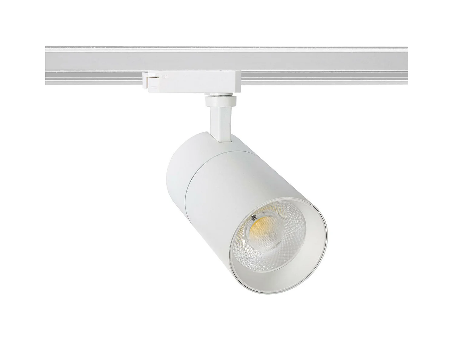 Spot LED sur Rail Monophasé 20W Mallet Dimmable Blanc 3000K Blanc chaud