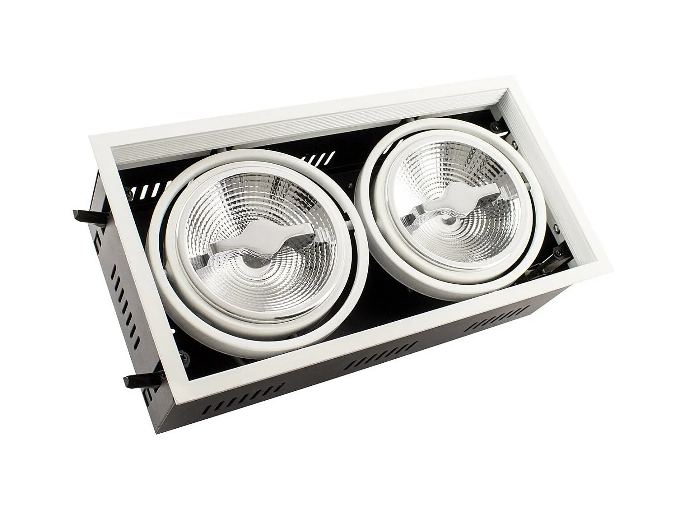 Faretto Downlight LED 30W Orientabile Regolabile Kardan AR111 Foro 325x165mm No Flicker 2700K Bianco Caldo