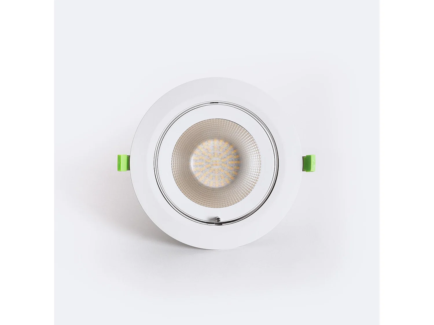 Downlight LED 60W Rond Orientable  120 lm/W LIFUD Coupe Ø 200 mm Blanc Chaud No Flicker 3000K