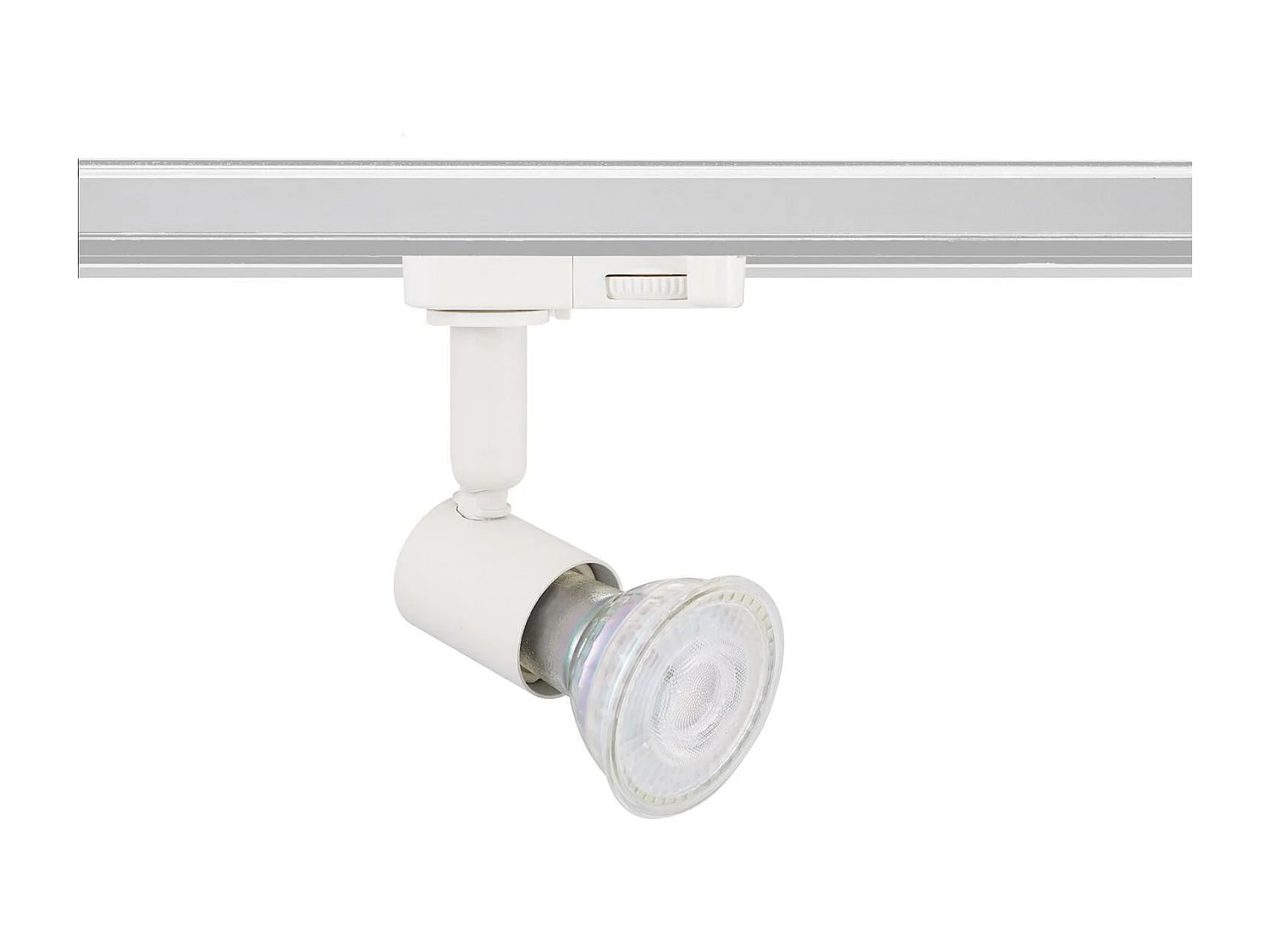 Spot à Douille sur Rail Triphasé Oasis pour Ampoule GU10 Blanc