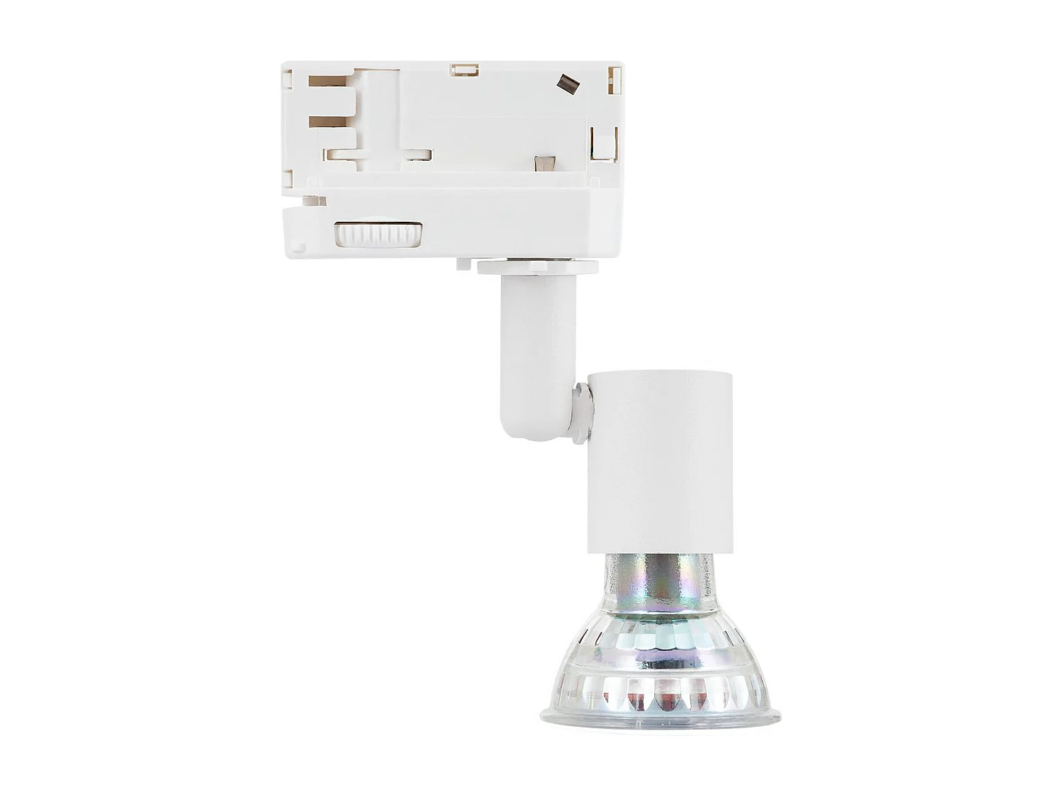 Spot à Douille sur Rail Triphasé Oasis pour Ampoule GU10 Blanc