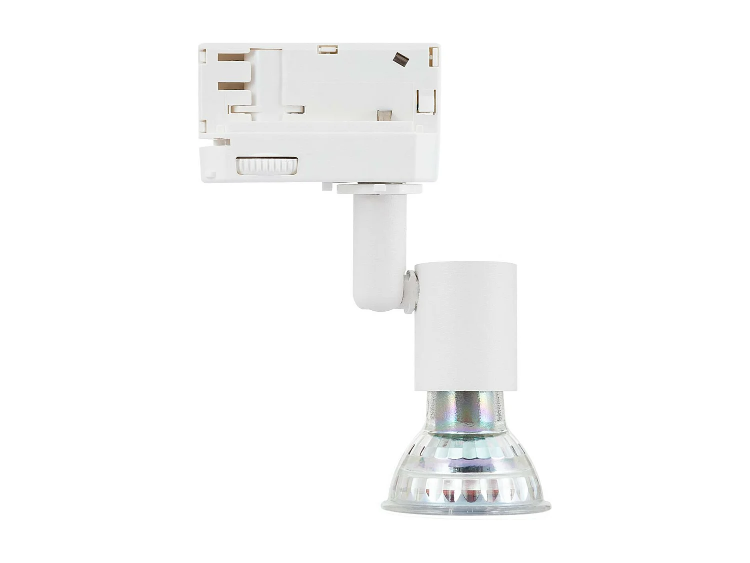 Spot à Douille sur Rail Triphasé Oasis pour Ampoule GU10 Blanc