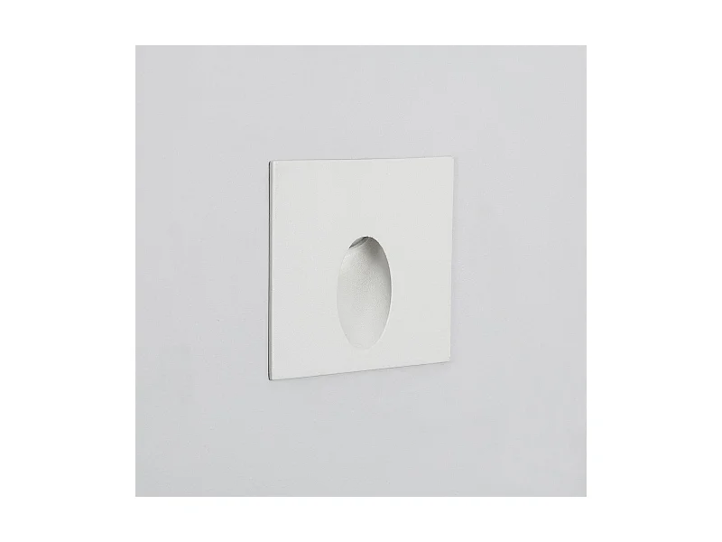 Segnapasso Esterni LED 3W Incasso Parete Quadrado Bianco Ellis 4000K Bianco Naturale