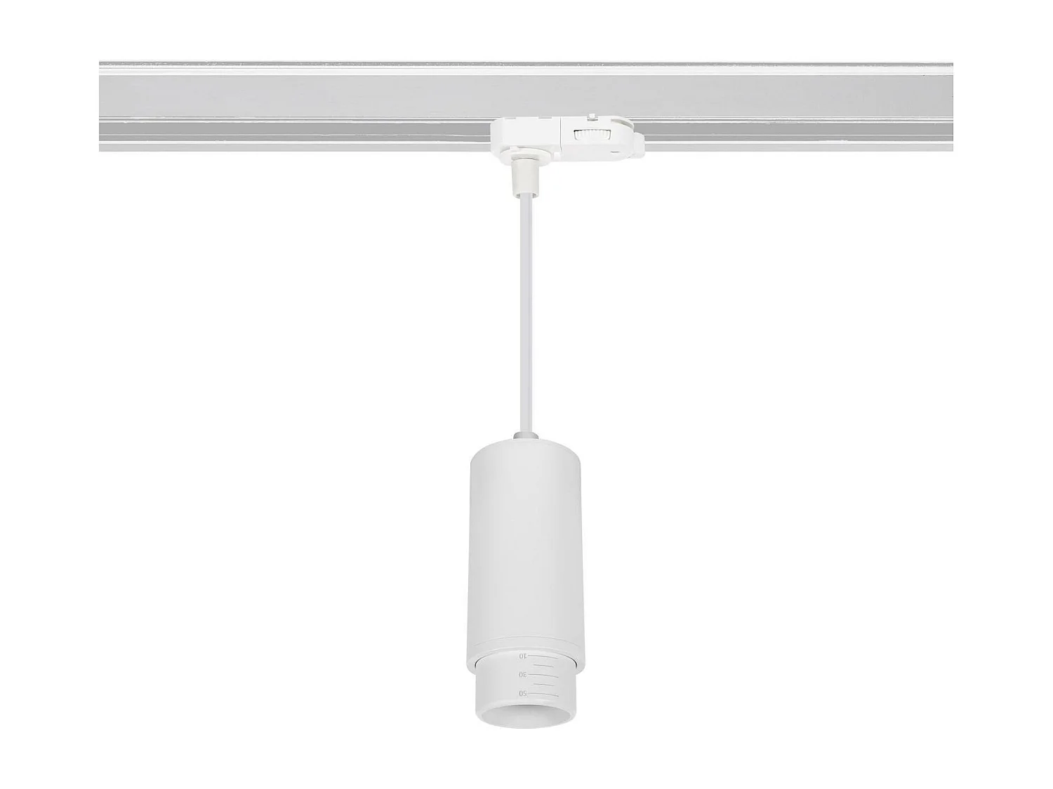 Suspension Cuarzo Multiangle 10-50º de Rail Triphasé pour Ampoule GU10  Blanc