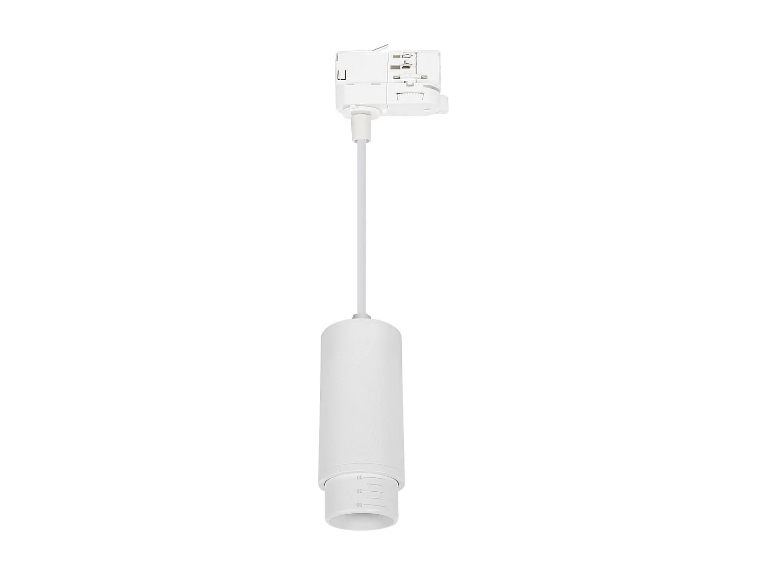 Suspension Cuarzo Multiangle 10-50º de Rail Triphasé pour Ampoule GU10  Blanc