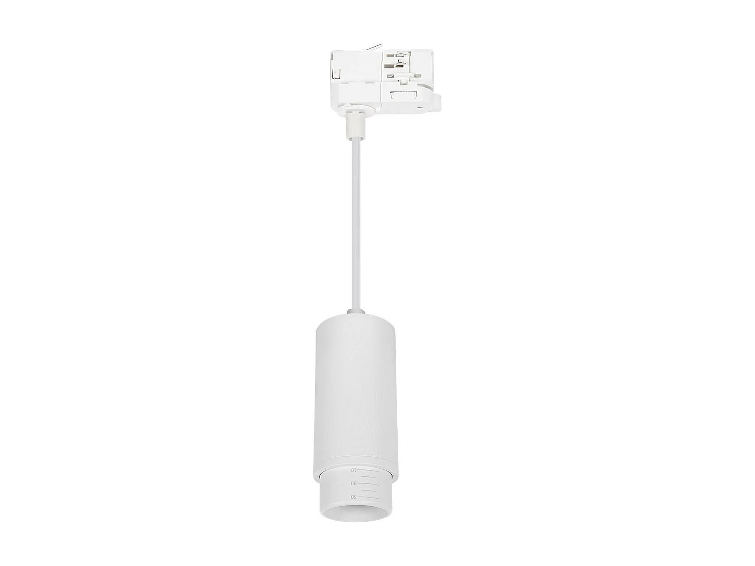 Suspension Cuarzo Multiangle 10-50º de Rail Triphasé pour Ampoule GU10  Blanc