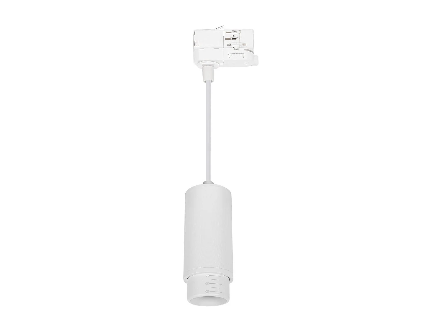 Suspension Cuarzo Multiangle 10-50º de Rail Triphasé pour Ampoule GU10  Blanc