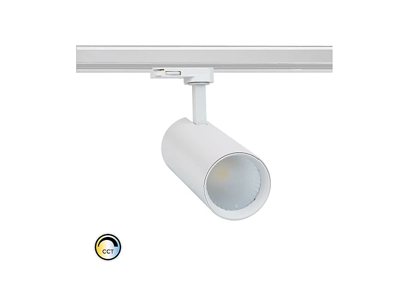 Spot LED sur Rail Triphasé 30W Bertha CCT Sélectionnable Blanc (3000K - 4000K - 6000K) Sélectionnable (chaud-neutre-froid)