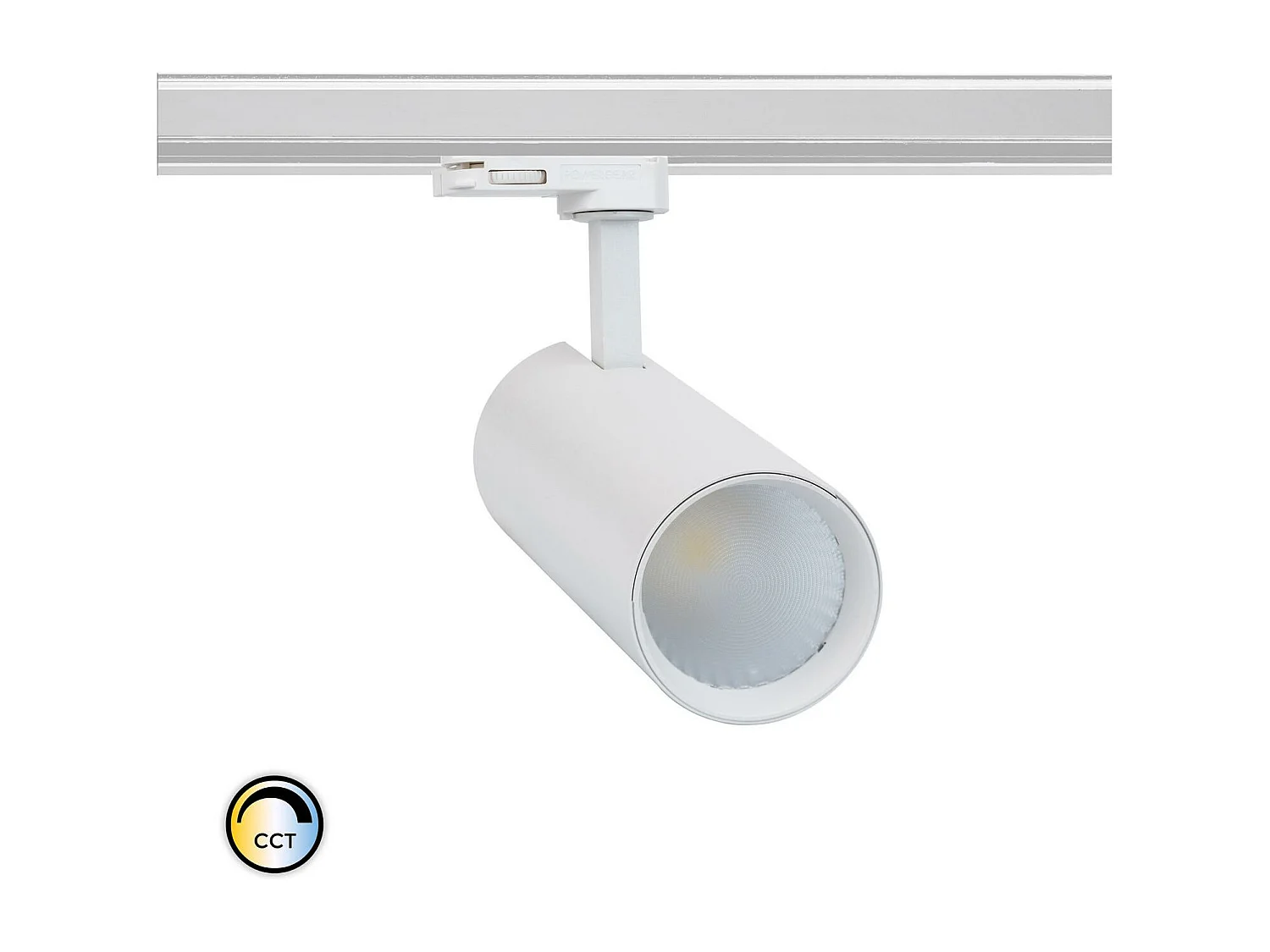 Spot LED sur Rail Triphasé 30W Bertha CCT Sélectionnable Blanc (3000K - 4000K - 6000K) Sélectionnable (chaud-neutre-froid)