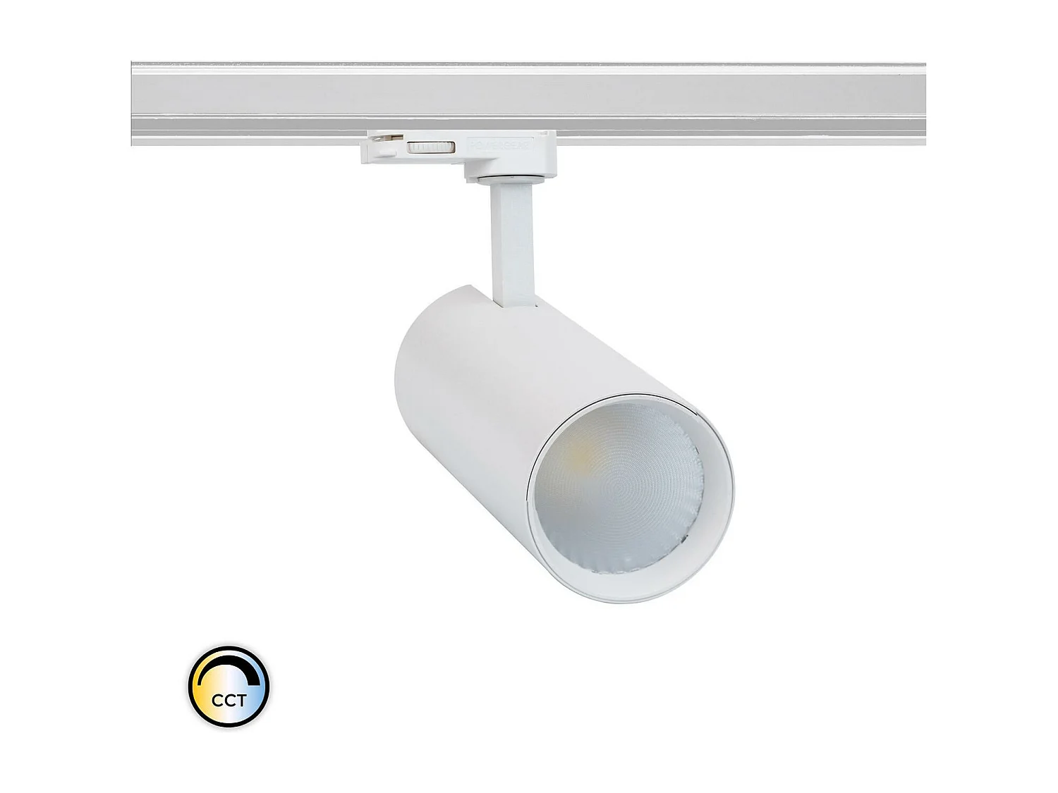 Spot LED sur Rail Triphasé 30W Bertha CCT Sélectionnable Blanc (3000K - 4000K - 6000K) Sélectionnable (chaud-neutre-froid)