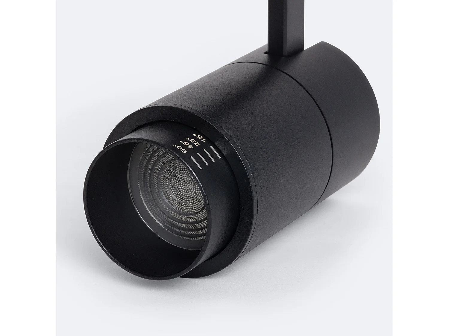 Spot à Douille sur Rail Triphasé Ágata Multiangle 10-50º pour Ampoule GU10 Noir