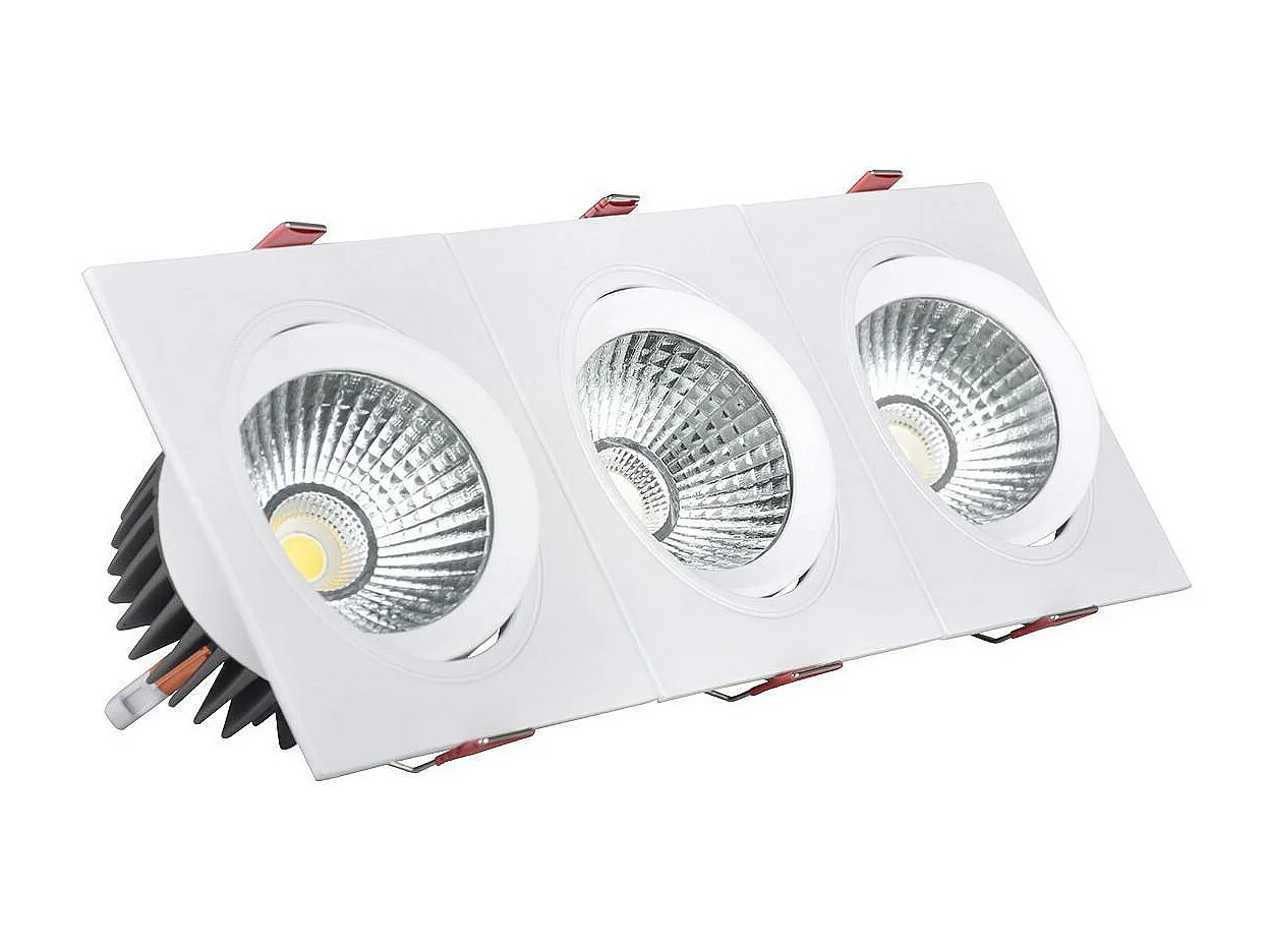 Foco Downlight LED 30W Rectangular Madison Corte 315x95 mm 3000K Blanco Cálido