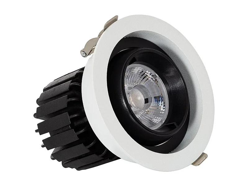 Foco Downlight LED 12W COB Direccionable 360º Circular Corte Ø 100 mm CRI90 Expert Color No Flicker No Flicker 3000K Blanco Cálido