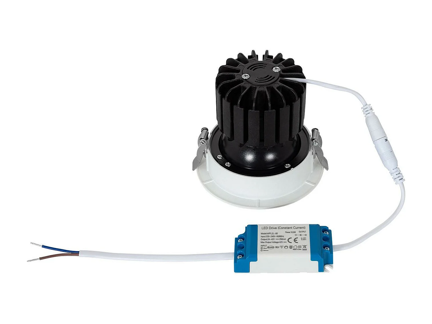 Spot LED Downlight COB Rond Orientable 360º (UGR19) High Lumen Expert Color No Flicker CRI90 12W Coupe Ø 100mm  No Flicker 3000K Blanc chaud