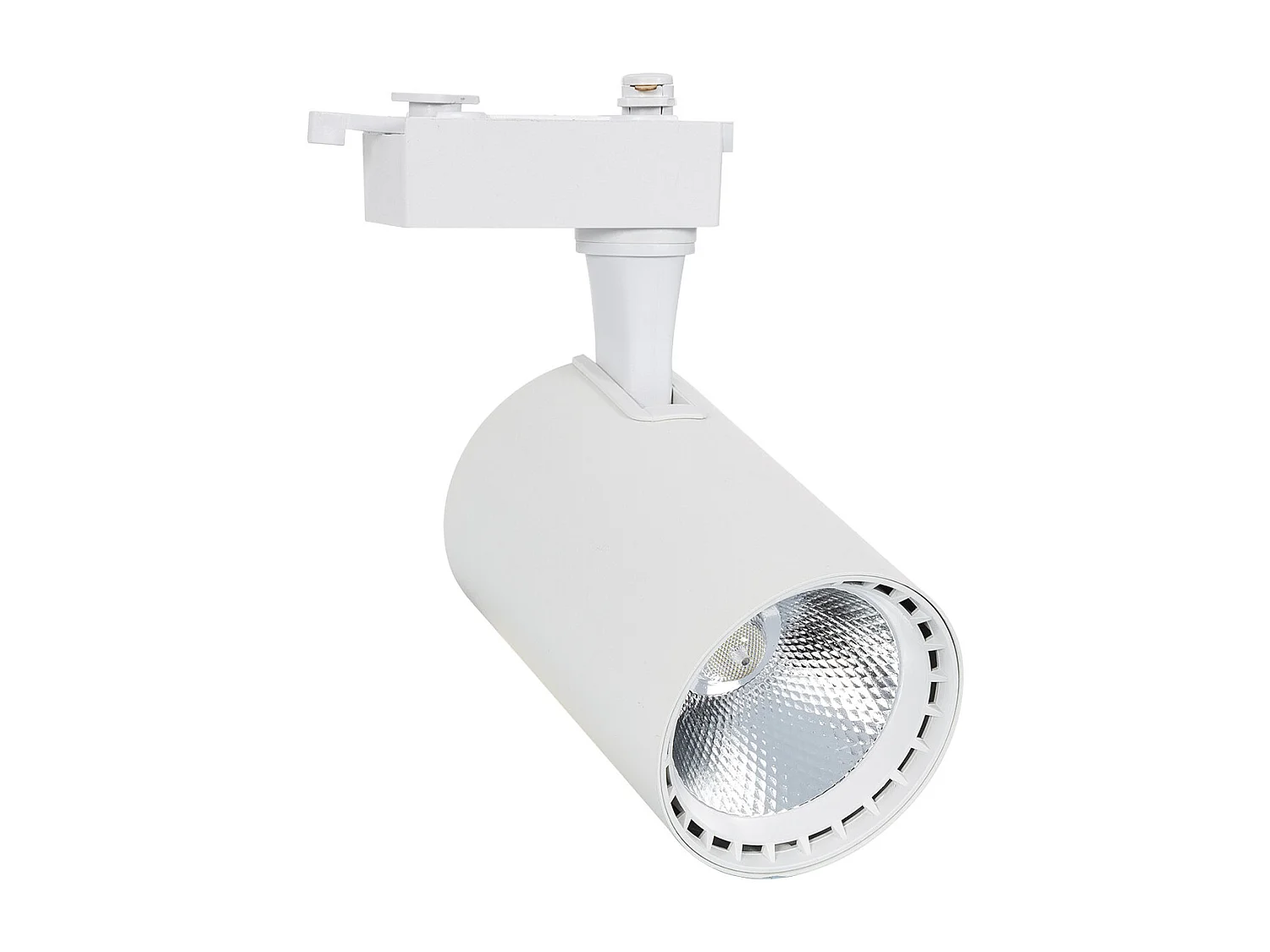 Spot LED Sur Rail Monophasé 30W - Noir - Blanc Chaud 3000K - Orientable - Pour Magasins, Expositions, Hôtels