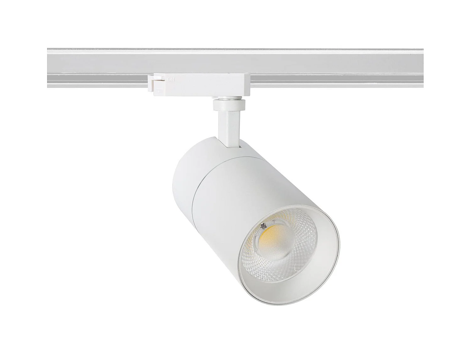 Spot LED sur Rail Monophasé 20W Mallet Dimmable Blanc 4000K Blanc neutre