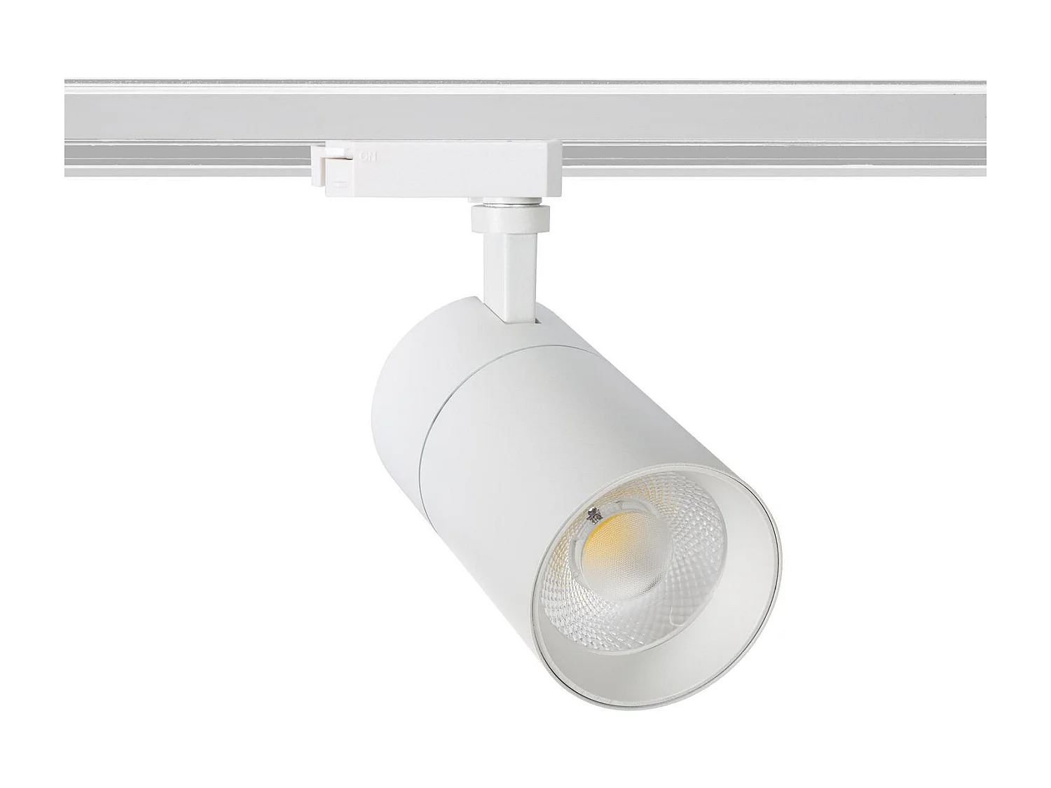 Spot LED sur Rail Monophasé 20W Mallet Dimmable Blanc 4000K Blanc neutre