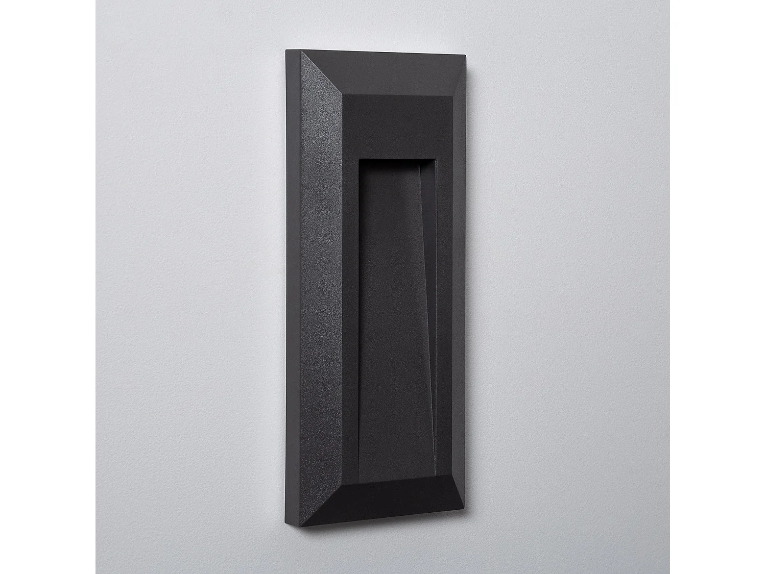 Baliza Exterior LED Superficie Pared Rectangular Negro Edulis 4000K Blanco Neutro