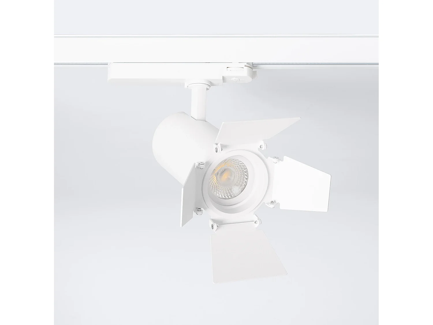 Spot LED Fasano Cinéma 30W pour Rail Triphasé Dimmable Blanc 4000K Blanc neutre