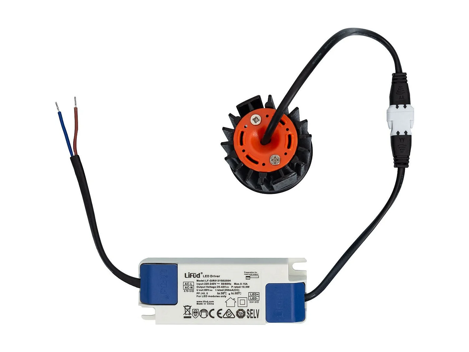 Spot Downlight LED Rond 10W  Coupe Ø 70 mm 4000K 55º Blanc neutre