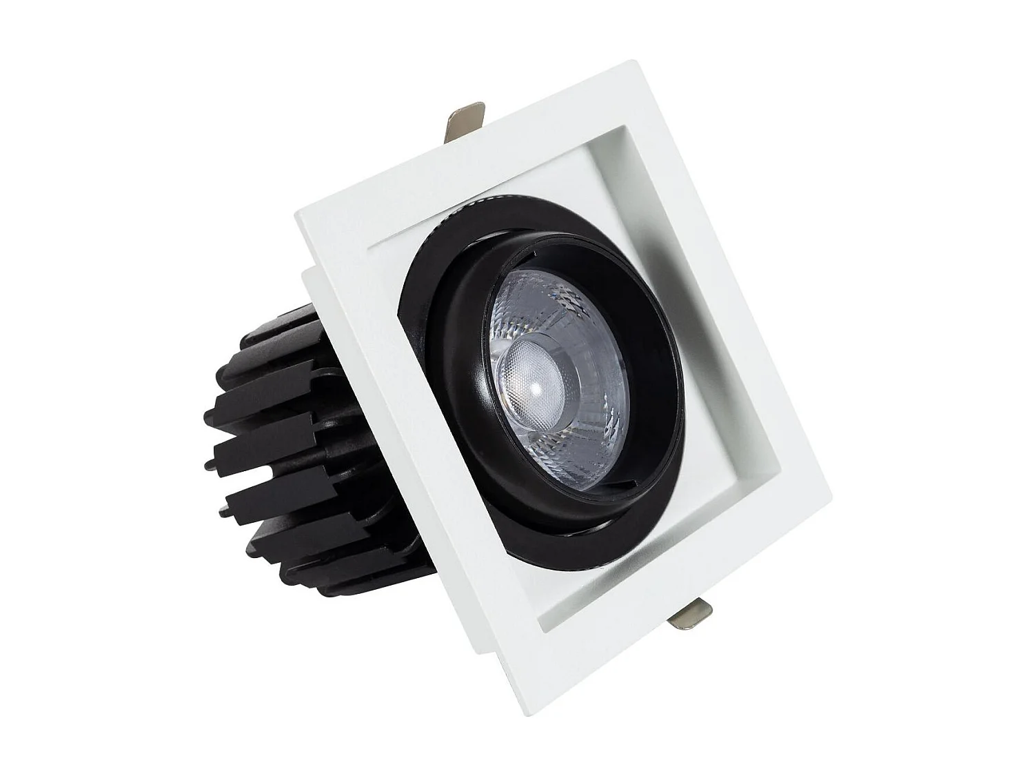 Foco Downlight LED 18W COB Direccionable 360º Cuadrado Corte 125x125 mm CRI90 Expert Color No Flicker No Flicker 3000K Blanco Cálido