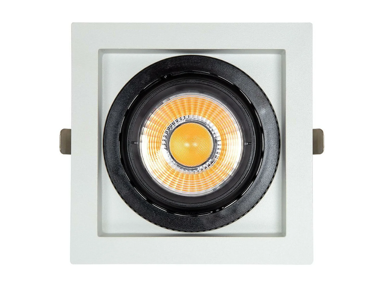 Foco Downlight LED 18W COB Direccionable 360º Cuadrado Corte 125x125 mm CRI90 Expert Color No Flicker No Flicker 3000K Blanco Cálido