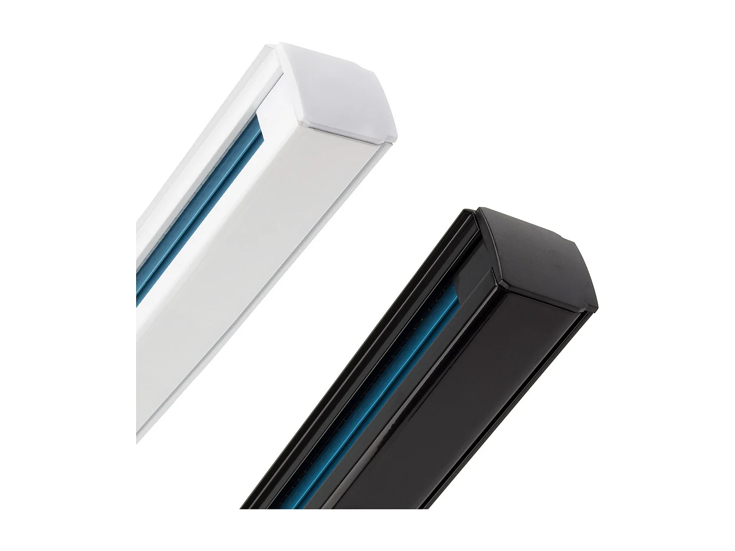 Rail Triphasé Aluminium 1 Mètre pour Spots LED Noir