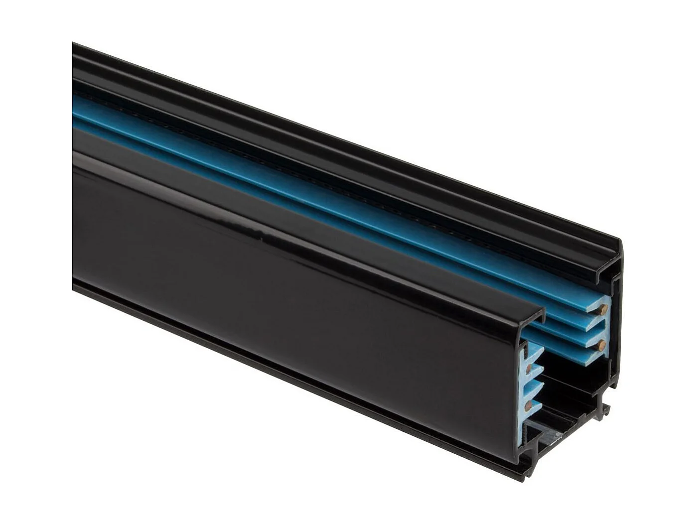 Rail Triphasé Aluminium 1 Mètre pour Spots LED Noir