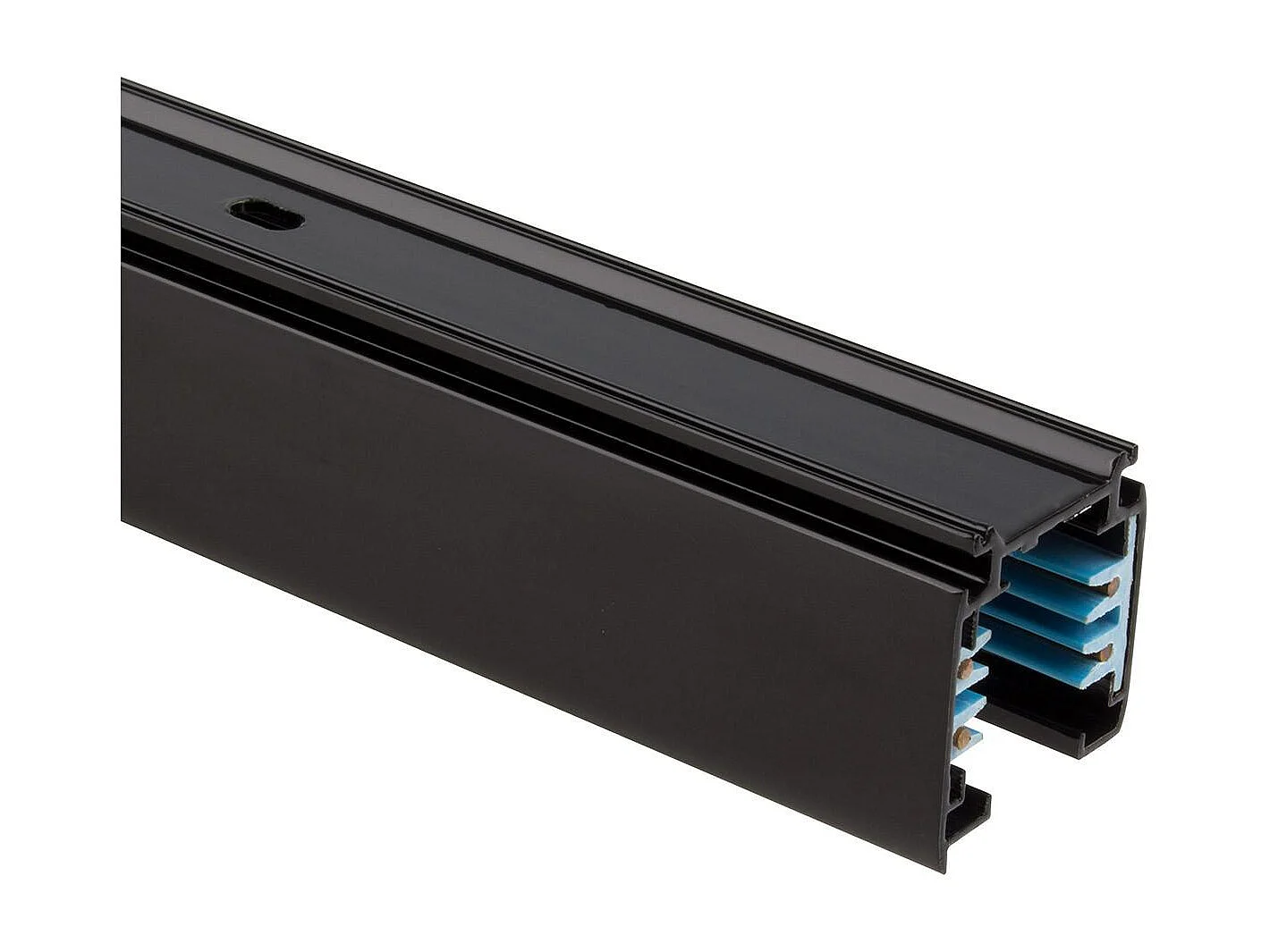 Rail Triphasé Aluminium 1 Mètre pour Spots LED Noir