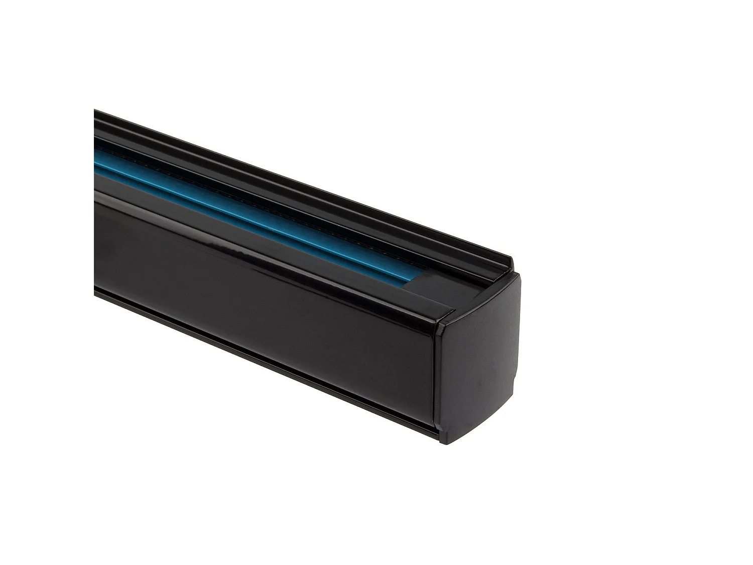 Rail Triphasé Aluminium 1 Mètre pour Spots LED Noir