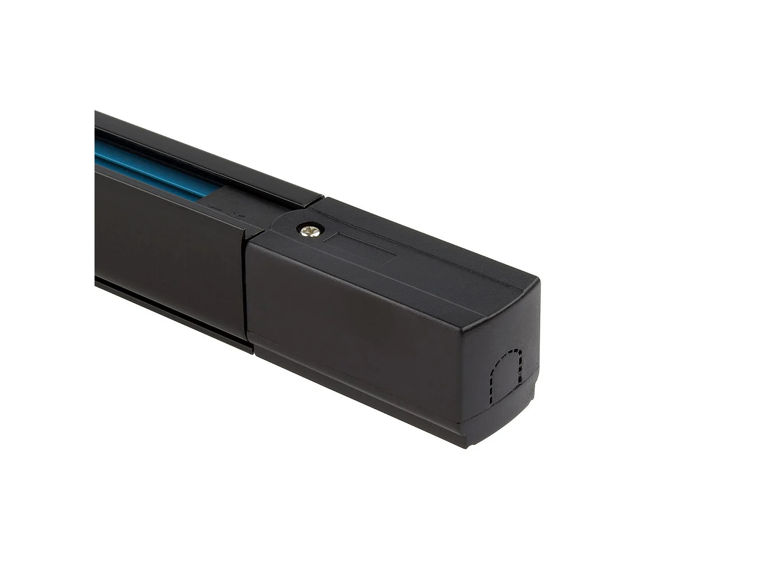 Rail Triphasé Aluminium 1 Mètre pour Spots LED Noir